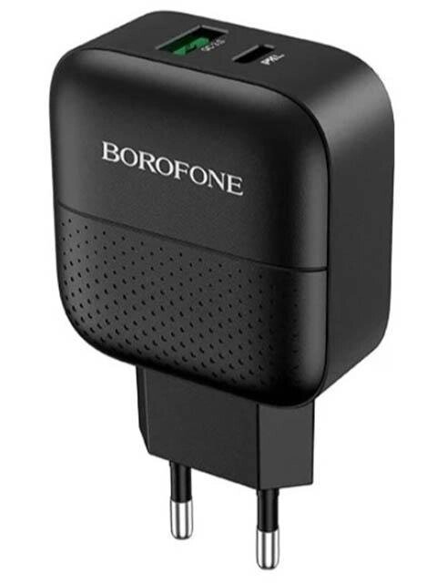 Зарядное устройство Borofone BA46A Premium USB + Type-C PD18 + QC3.0 Black от компании 2255 by - онлайн гипермаркет - фото 1