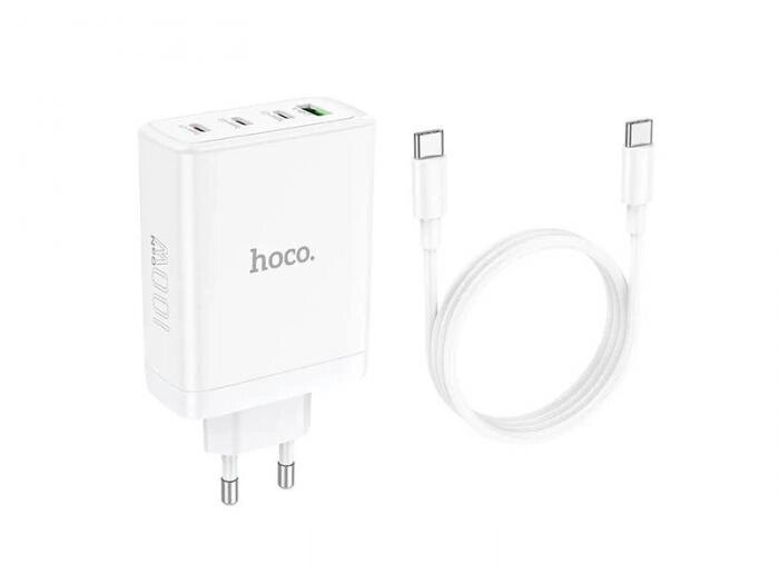 Зарядное устройство Hoco N31 PD100W 3C1A + кабель Type-C White 6931474784186 от компании 2255 by - онлайн гипермаркет - фото 1