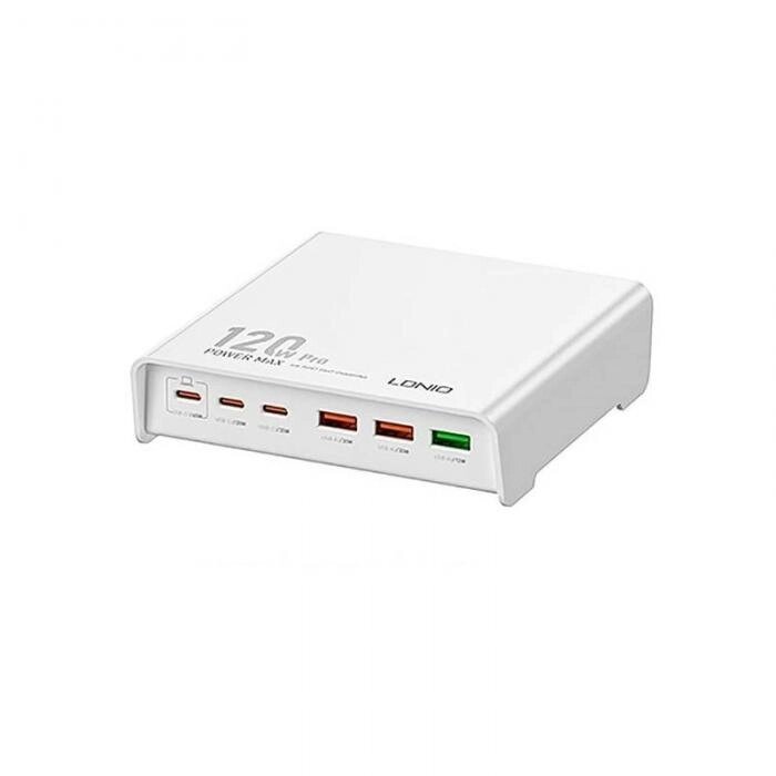 Зарядное устройство Ldnio Q605 6xUSB 120W White LD C3478 от компании 2255 by - онлайн гипермаркет - фото 1