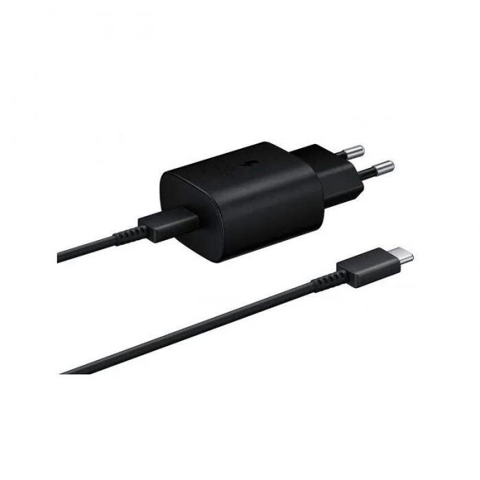 Зарядное устройство Samsung 25W Type-C + кабель Type-C Black EP-T2510XBEGRU от компании 2255 by - онлайн гипермаркет - фото 1