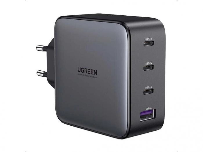 Зарядное устройство Ugreen USB A + 3xUSB-C 100W GaN 40747 от компании 2255 by - онлайн гипермаркет - фото 1