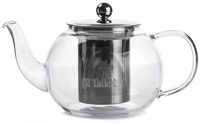 Заварочный чайник стеклянный TALLER TR-31370 800 мл с ситом фильтром ситечком для чая заварочник заварник от компании 2255 by - онлайн гипермаркет - фото 1