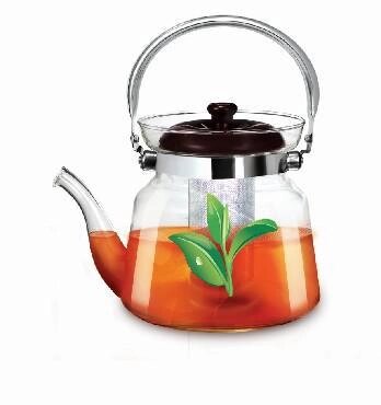 Заварочный стеклянный чайник с ситом фильтром ситечком LARA LR06-13 1,4л заварочник для заварки чая от компании 2255 by - онлайн гипермаркет - фото 1