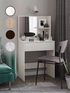 Женский туалетный столик с зеркалом дамский макияжный стол гримерный для макияжа Трюмо трельяж в спальню белый