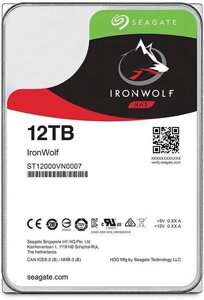 Жесткий диск seagate ironwolf ST12000VN0007, 12тб, HDD, SATA III, 3.5