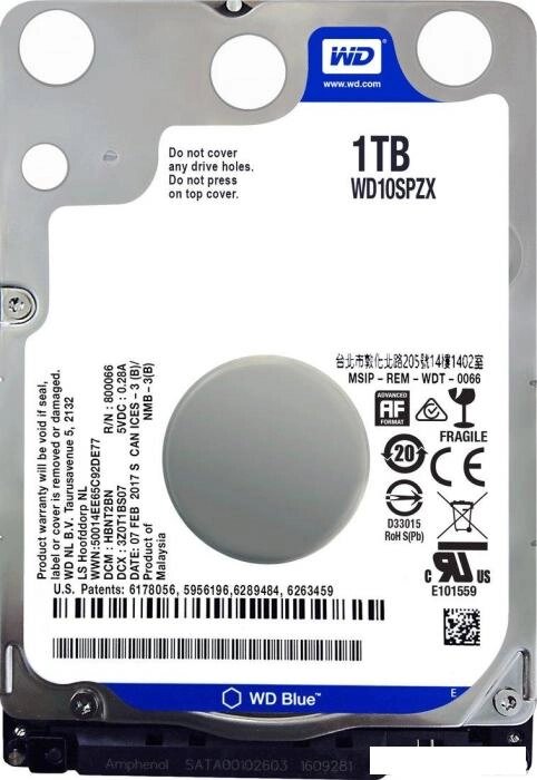 Жесткий диск WD Blue 1TB [WD10SPZX] от компании 2255 by - онлайн гипермаркет - фото 1