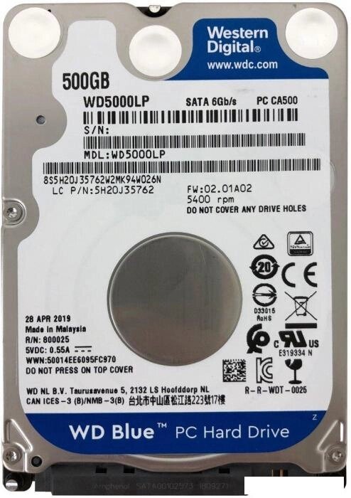 Жесткий диск WD Blue 500GB WD5000LPZX от компании 2255 by - онлайн гипермаркет - фото 1