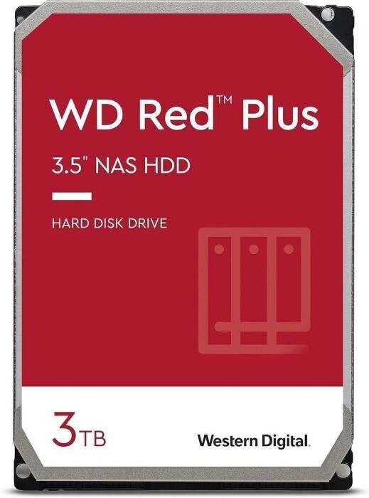 Жесткий диск WD Red Plus WD30EFPX,  3ТБ,  HDD,  SATA III,  3.5 от компании 2255 by - онлайн гипермаркет - фото 1