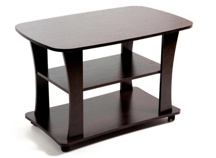 Журнальный кофейный чайный сервировочный столик БИТЕЛ СЖ-1 Венге деревянный подкатной стол на колесиках от компании 2255 by - онлайн гипермаркет - фото 1