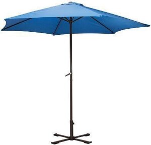 Зонт садовый большой пляжный для дачи стола пикника ECOS GU-03 синий с подставкой основанием от солнца