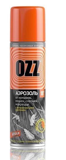 Аэрозоль OZZ-18 от комаров, мошек, слепней, мокрецов, 150 мл от компании Скажи здоровью ДА! - фото 1