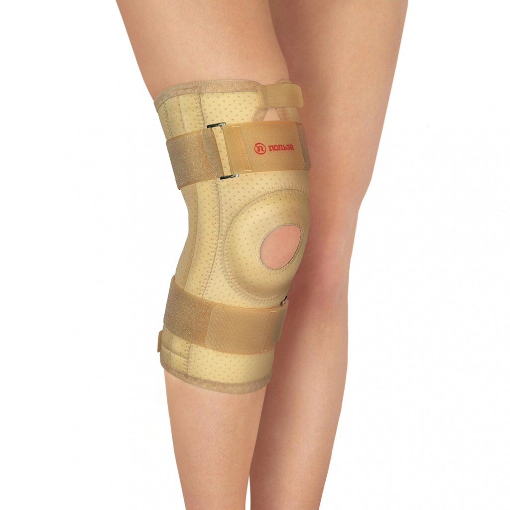 Бандаж на коленный сустав со спиральными ребрами жесткости Польза 0809 от компании Скажи здоровью ДА! - фото 1