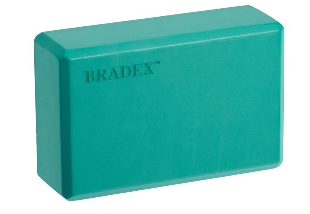 Блок для йоги Bradex SF 0408, бирюзовый от компании Скажи здоровью ДА! - фото 1