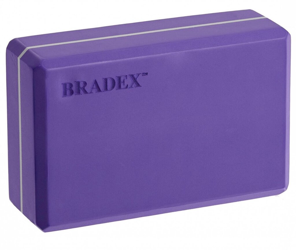 Блок для йоги Bradex SF 0409, фиолетовый от компании Скажи здоровью ДА! - фото 1