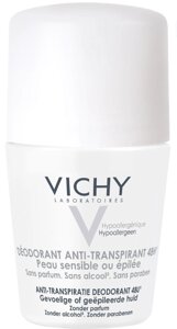 Дезодорант-антиперспирант шариковый Vichy Виши для очень чувствительной кожи, 50 мл