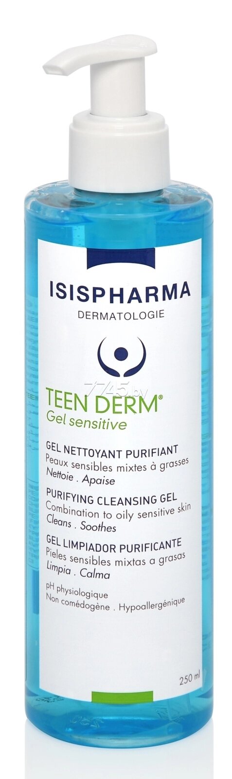 Гель очищающий ISISPHARMA/Исисфарма Teen Derm Gel Sensitive для умывания чувствительной комбинированной и жирной кожи, от компании Скажи здоровью ДА! - фото 1