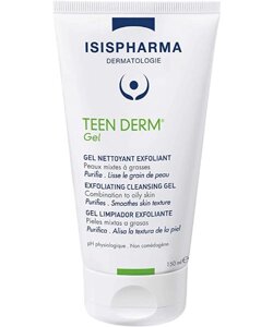 Гель очищающий отшелушивающий ISISPHARMA/Исисфарма Teen Derm Gel для комбинированной и жирной кожи, 150 мл