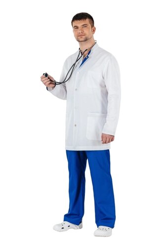 Халат медицинский мужской модель 005-001, белый