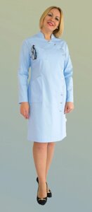 Халат медицинский женский модель "001-001", голубой