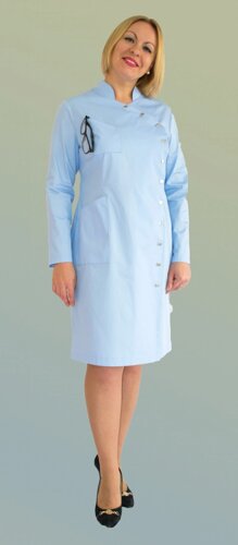 Халат медицинский женский модель "001-001", голубой