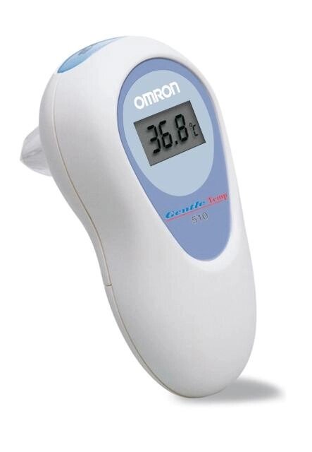 Инфракрасный медицинский ушной термометр Omron Gentle Temp 510 (MC-510-E2) с принадлежностями от компании Скажи здоровью ДА! - фото 1