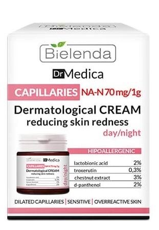 Крем для лица Bielenda Dr Medica Capillary Skin уменьшающий покраснения дневной\ночной, 50 мл от компании Скажи здоровью ДА! - фото 1