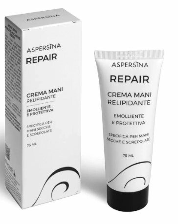 Крем для рук Aspersina Repair Crema Mani восстанавливающий питательный для сухой и потрескавшейся кожи с муцином улитки