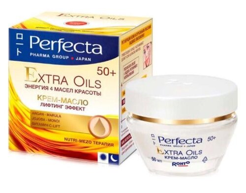 Крем-масло лифтинг эффект для лица Perfecta Extra Oils "Энергия 4 масел красоты 50+50 мл