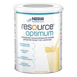 Лечебная смесь Nestle Resource Optimum для диетического и профилактического питания для детей старше 7 лет и взрослых с