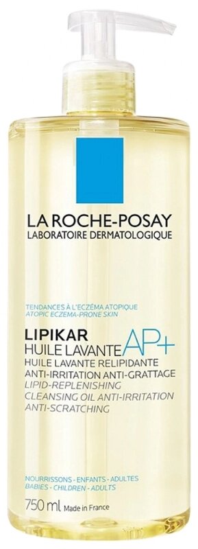 Масло очищающее La Roche-Posay Ля Рош Lipikar Huile Lavante AP+ против раздражений для ванны и душа, 750 мл от компании Скажи здоровью ДА! - фото 1