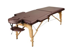 Массажный стол Atlas Sport Складной 2-с 70 см, темно-коричневый / деревянный