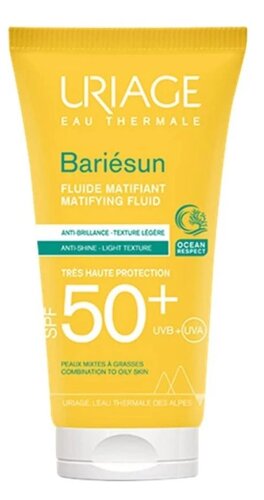 Матирующий флюид для лица Uriage Урьяж Bariesun Fluide Matifiant SPF 50+50 мл