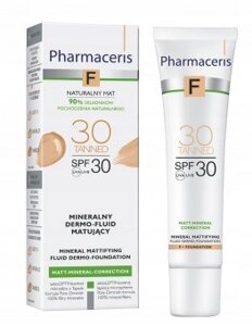 Матирующий тональный флюид Pharmaceris F SPF 30 (тон Tanned 30), 30 мл