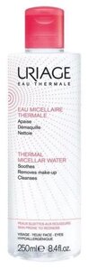 Мицеллярная вода очищающая Uriage Урьяж на основе термальной воды для чувствительной кожи лица и контура глаз, 250 мл