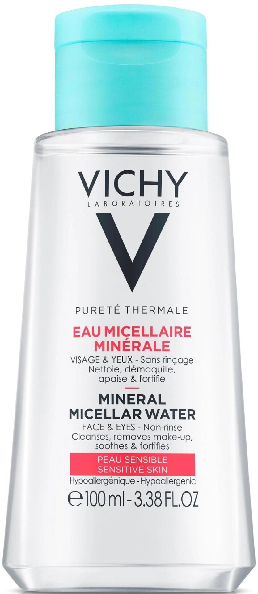Мицеллярная вода с минералами Vichy Виши Purete Thermale для чувствительной кожи лица, глаз и губ, 100 мл от компании Скажи здоровью ДА! - фото 1