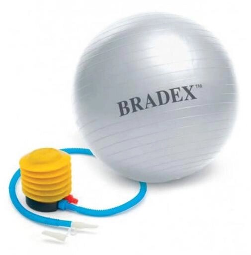 Мяч для фитнеса Bradex SF 0186 "Фитбол-65" с насосом серый, 65 см от компании Скажи здоровью ДА! - фото 1