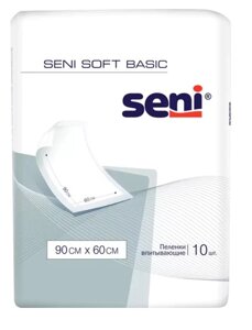 Пеленки впитывающие Seni Soft Basic 90 х 60 см, 10 шт