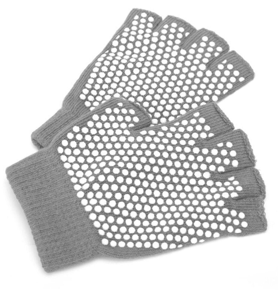 Перчатки Bradex SF 0207 противоскользящие для занятий йогой, серые от компании Скажи здоровью ДА! - фото 1