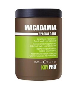 Восстанавливающий кондиционер Kaypro Special Care Macadamia с маслом макадамии для чувствительных и ломких волос, 1 л