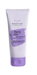 Маска для сужения и очистки пор с фиолетовой глиной Masstige Happy Skin, 75 мл