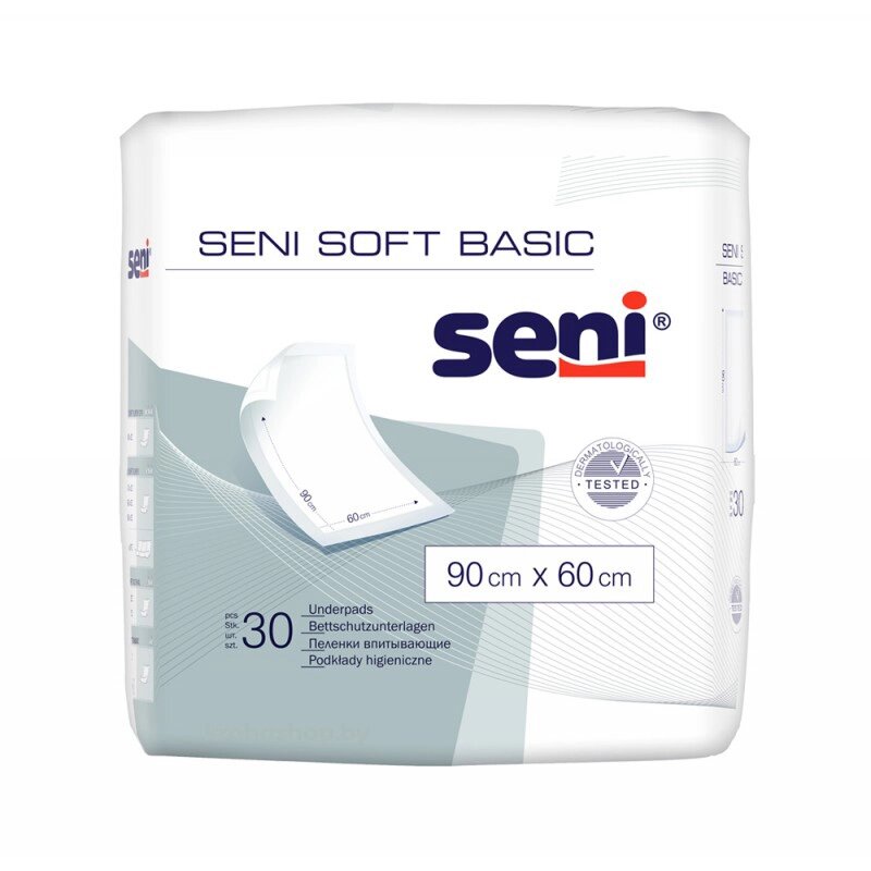 Пеленки впитывающие Seni Soft Basic 90 х 60 см, 30 шт - обзор