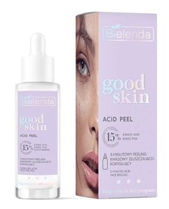 Кислотный пилинг для лица Bielenda Good Skin Acid Peel отшелушивающий и корректирующий с АНА+РНА кислотами, 30 г