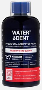 Жидкость для ирригатора + ополаскиватель для полости рта 2 в 1 Waterdent Укрепление десен, 500 мл