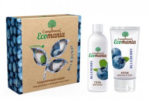 Новогодний набор Compliment Ecomania Blueberry № 1013 (Гель для душа, 250 мл + Крем для рук и тела, 200 мл)