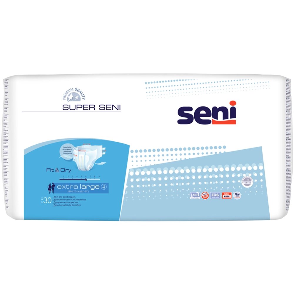Подгузники для взрослых Super Seni Extra Large, 30 шт от компании Скажи здоровью ДА! - фото 1