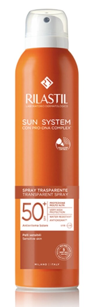 Прозрачный спрей Rilastil Sun System для чувствительной кожи SPF 50+, 200 мл от компании Скажи здоровью ДА! - фото 1