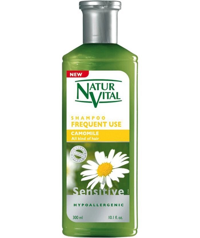 Шампунь для всех типов волос Natur Vital "Hair Shampoo Camomile Frequent Use Ромашка", 300 мл от компании Скажи здоровью ДА! - фото 1