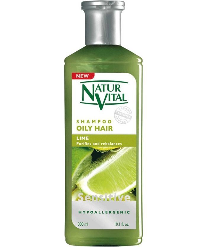 Шампунь для жирных волос Natur Vital "Hair Shampoo Lime Oily Hair Лайм", 300 мл от компании Скажи здоровью ДА! - фото 1