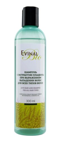 Шампунь Evinal Bio с экстрактом плаценты при выраженном выпадении волос, 300 мл