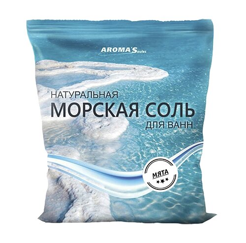 Соль морская для ванн Aroma 'Saules "Мята перечная", 1 кг от компании Скажи здоровью ДА! - фото 1